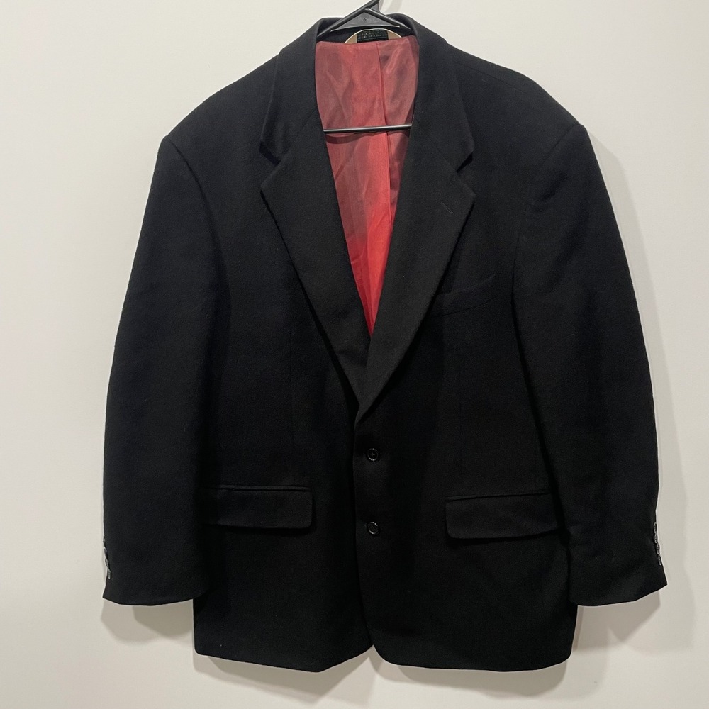 Evan Picone Black CamelHair‎ Blazer Mens 44R
